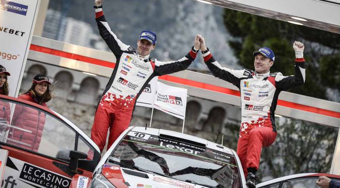 トヨタ、WRC復帰第１戦「ラリー・モンテカルロ」で２位表彰台