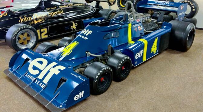 東京・新橋のタミヤ、６輪Ｆ１の実車「タイレルＰ３４」を展示